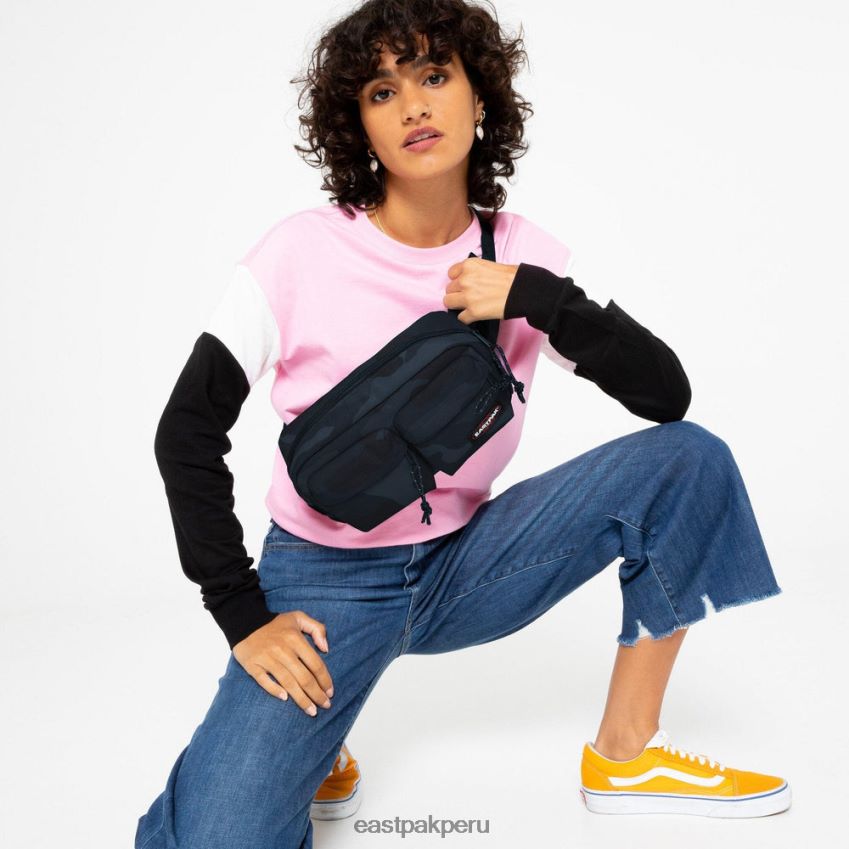 educación física Eastpak riñonera doble casual camuflaje azul marino 62TTDP313 bolsas