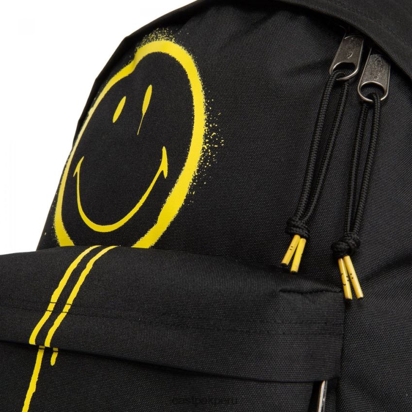 educación física Eastpak pak\'r acolchado smiley grafiti negro 62TTDP3 mochilas