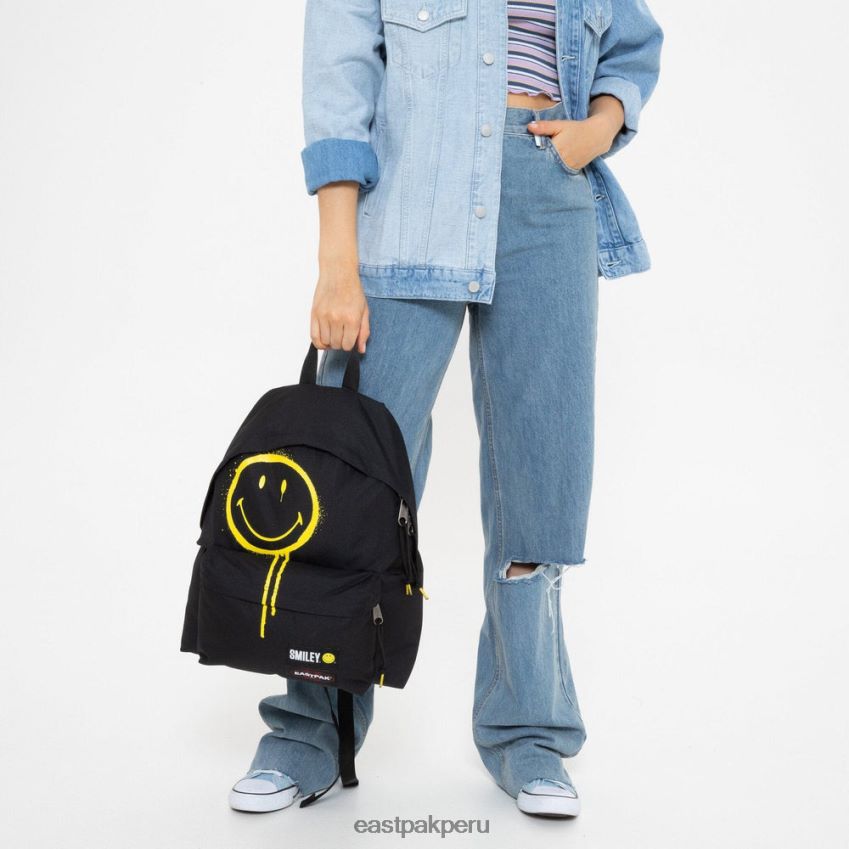 educación física Eastpak pak\'r acolchado smiley grafiti negro 62TTDP3 mochilas