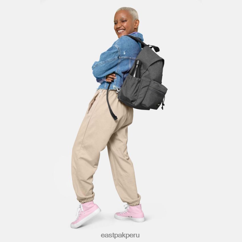 educación física Eastpak cremallera acolchada + mezclilla negra 62TTDP85 mochilas